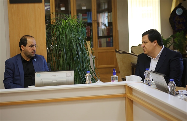 فرخ نژاد مدیرعامل بانک کشاورزی در دیدار با سید محمد مقیمی رئیس دانشگاه تهران